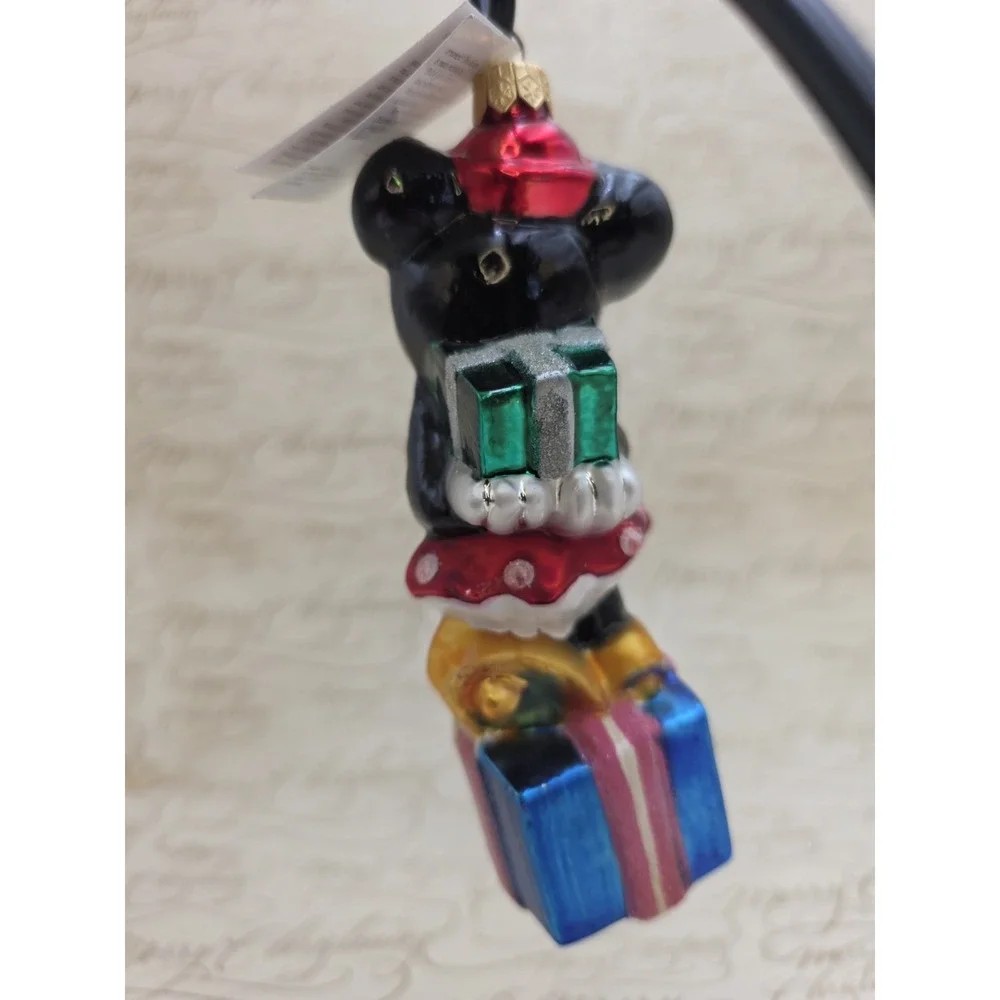 Christopher Radko Disney Noel Minnie Mouse 1997 Poland Glass Christmas Ornament